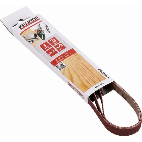 KREATOR KRT260003 3X BRUSNÝ PÁS 13 X 457MM G120 - BRUSNÝ PÁS 13 X 457{% if zbozi.kategorie.adresa_nazvy[0] != zbozi.kategorie.nazev %} - PŘÍSLUŠENSTVÍ MAKITA{% endif %}