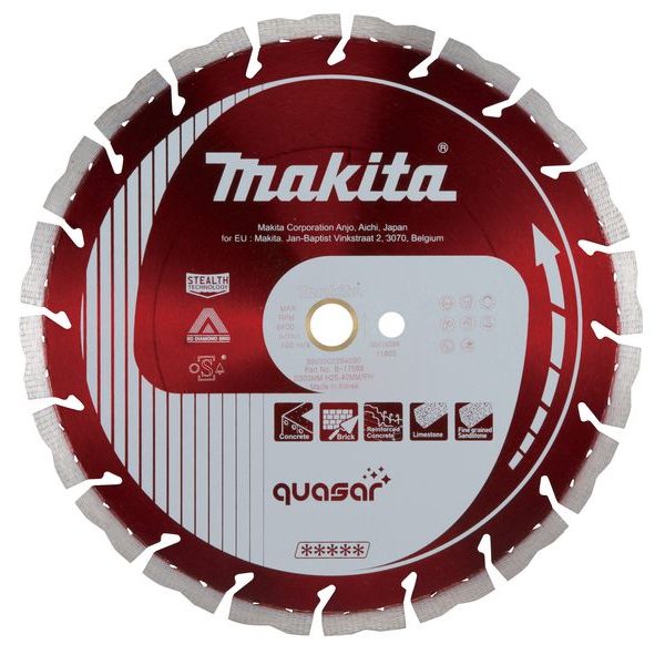 MAKITA B-17588 - KOTOUČ ŘEZNÝ DIAMANTOVÝ QUASAR 300X20/25.4MM - MAKITA NÁHRADNÍ DÍLY{% if zbozi.kategorie.adresa_nazvy[0] != zbozi.kategorie.nazev %} - MAKITA NÁHRADNÍ DÍLY{% endif %}
