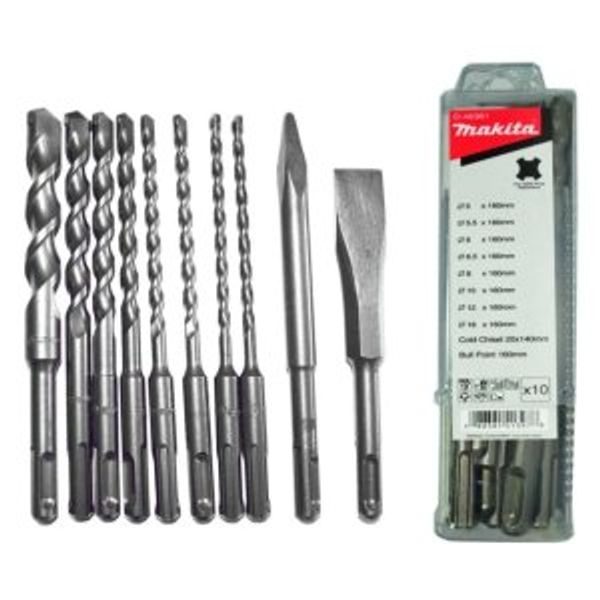 MAKITA D-46361 - SADA VRTÁKŮ A SEKÁČŮ SDS-PLUS 10 KS V PLASTOVÉ KRABIČCE - MAKITA NÁHRADNÍ DÍLY{% if zbozi.kategorie.adresa_nazvy[0] != zbozi.kategorie.nazev %} - MAKITA NÁHRADNÍ DÍLY{% endif %}