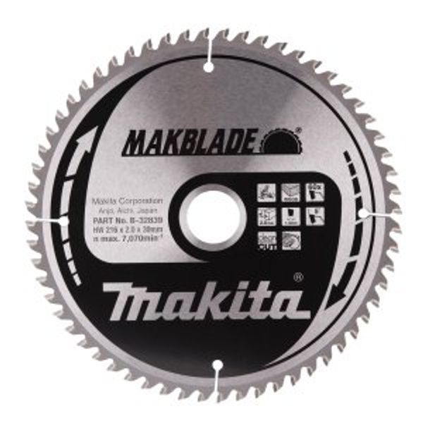 MAKITA B-32839 - KOTOUČ PILOVÝ DŘEVO MAKBLADE 216X2X30MM 60Z = OLD B-09058 - PILOVÉ KOTOUČE{% if zbozi.kategorie.adresa_nazvy[0] != zbozi.kategorie.nazev %} - PŘÍSLUŠENSTVÍ MAKITA{% endif %}