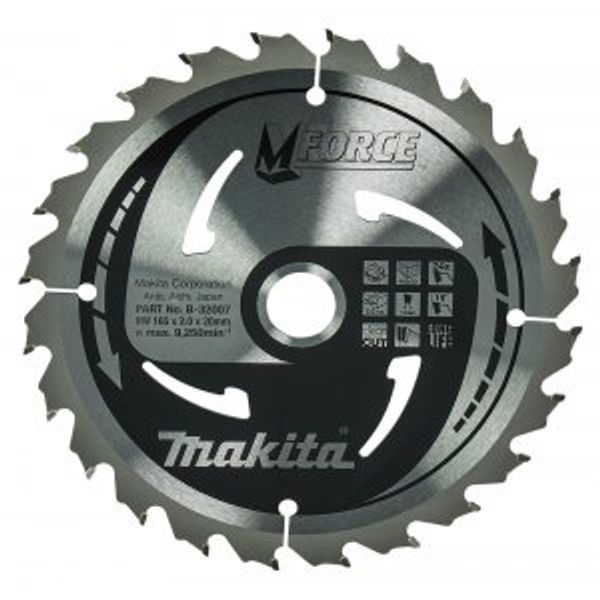 MAKITA B-32007 - KOTOUČ PILOVÝ DŘEVO MFORCE 165X2X20MM 24Z = OLD B-08006 - MAKITA NÁHRADNÍ DÍLY{% if zbozi.kategorie.adresa_nazvy[0] != zbozi.kategorie.nazev %} - MAKITA NÁHRADNÍ DÍLY{% endif %}