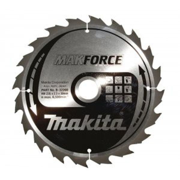 MAKITA B-32269 - KOTOUČ PILOVÝ DŘEVO MAKFORCE 235X2.3X30MM 20Z = OLD B-08399 - PILOVÉ KOTOUČE{% if zbozi.kategorie.adresa_nazvy[0] != zbozi.kategorie.nazev %} - PŘÍSLUŠENSTVÍ MAKITA{% endif %}