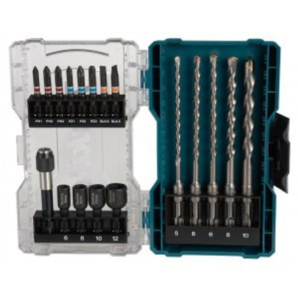 MAKITA E-07026 - SADA BITŮ A VRTÁKŮ SDS-PLUS 18 KS V PLASTOVÉ KRABIČCE - MAKITA NÁHRADNÍ DÍLY{% if zbozi.kategorie.adresa_nazvy[0] != zbozi.kategorie.nazev %} - MAKITA NÁHRADNÍ DÍLY{% endif %}