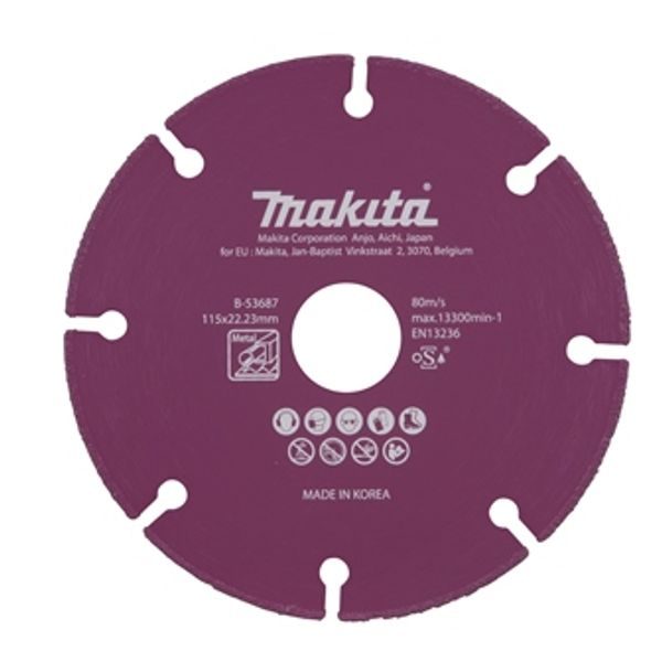 MAKITA B-53687 - KOTOUČ ŘEZNÝ DIAMANTOVÝ 115X1.3X22.23MM - OSTATNÍ PŘÍSLUŠENSTVÍ{% if zbozi.kategorie.adresa_nazvy[0] != zbozi.kategorie.nazev %} - PŘÍSLUŠENSTVÍ MAKITA{% endif %}