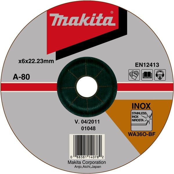 MAKITA A-80880 - KOTOUČ BRUSNÝ NEREZ 180X6X22.23MM - BRUSNÉ KOTOUČE NA NEREZ{% if zbozi.kategorie.adresa_nazvy[0] != zbozi.kategorie.nazev %} - PŘÍSLUŠENSTVÍ MAKITA{% endif %}