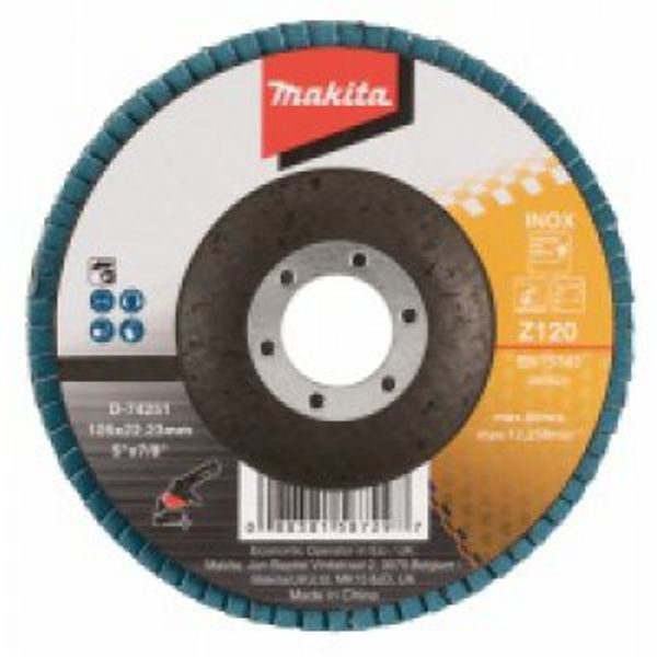 MAKITA D-74251 - KOTOUČ LAMELOVÝ 125X22.23MM K120 ZIRKON - LAMELOVÉ KOTOUČE{% if zbozi.kategorie.adresa_nazvy[0] != zbozi.kategorie.nazev %} - PŘÍSLUŠENSTVÍ MAKITA{% endif %}