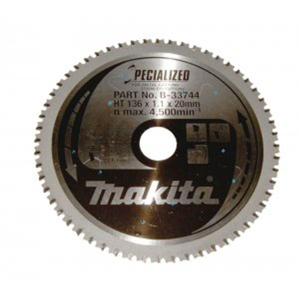 MAKITA B-33744 - KOTOUČ PILOVÝ OCEL SPECIALIZED 136X1.1X20MM 56Z = OLD B-23086 - MAKITA NÁHRADNÍ DÍLY{% if zbozi.kategorie.adresa_nazvy[0] != zbozi.kategorie.nazev %} - MAKITA NÁHRADNÍ DÍLY{% endif %}