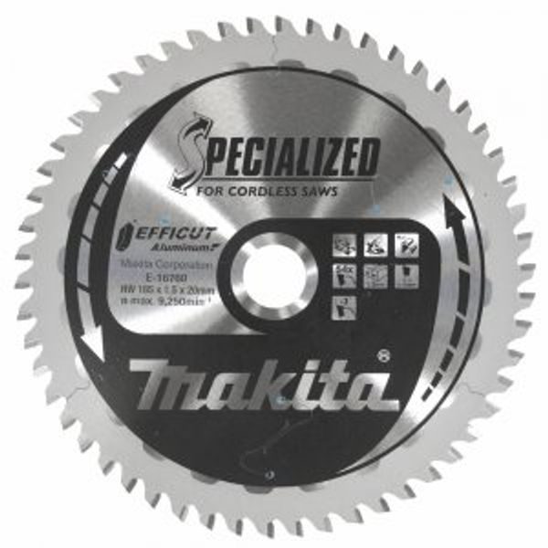 MAKITA E-16760 - KOTOUČ PILOVÝ HLINÍK EFFICUT 165X1.5X20MM 54Z - MAKITA NÁHRADNÍ DÍLY{% if zbozi.kategorie.adresa_nazvy[0] != zbozi.kategorie.nazev %} - MAKITA NÁHRADNÍ DÍLY{% endif %}