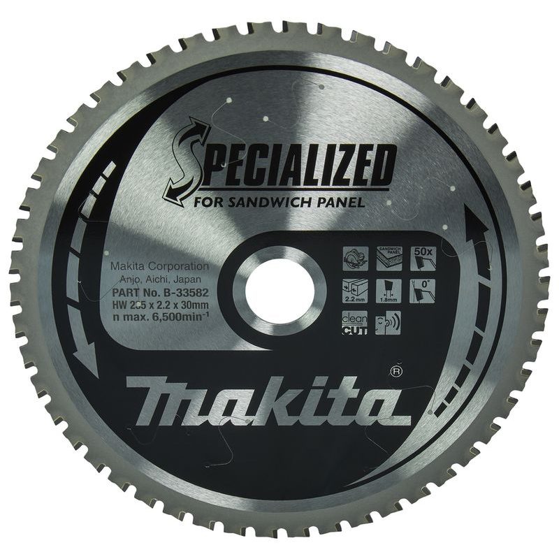 MAKITA B-33582 - KOTOUČ PILOVÝ SENDVIČOVÉ PANELY SPECIALIZED 235X2.2X30MM 50Z = OLD B-17675 - PILOVÉ KOTOUČE - PŘÍSLUŠENSTVÍ MAKITA