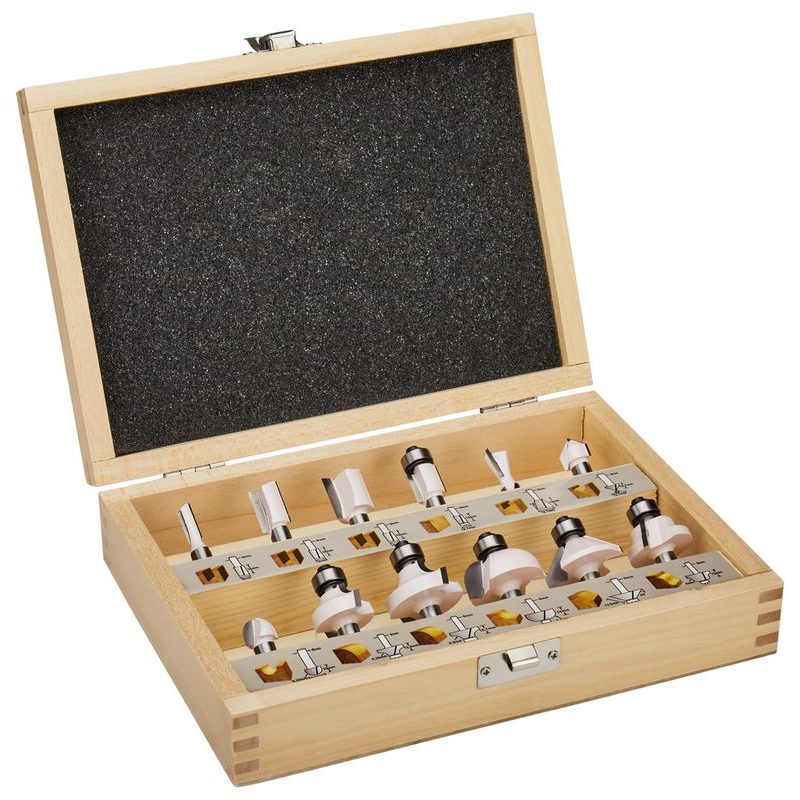 MAKITA D-53556 - SADA FRÉZ 8 MM 12 KS V DŘEVĚNÉ KRABIČCE - FRÉZY (NÁSTROJE) - PŘÍSLUŠENSTVÍ MAKITA