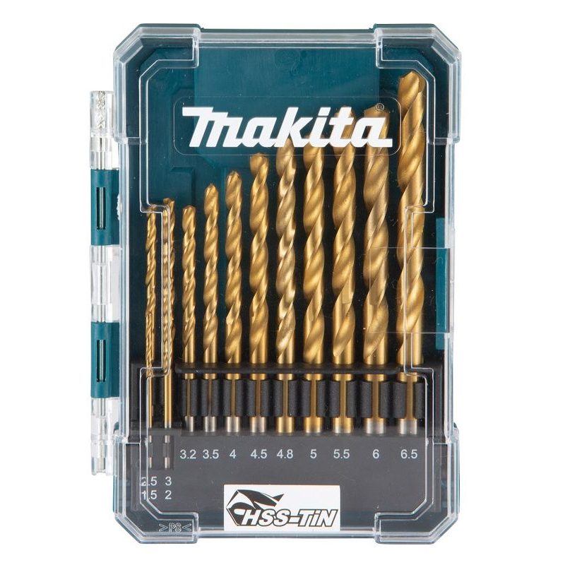 MAKITA D-72855 - SADA VRTÁKŮ S VÁLCOVOU STOPKOU DO KOVU HSS-TIN 13 KS V PLASTOVÉ KRABIČCE - MAKITA NÁHRADNÍ DÍLY