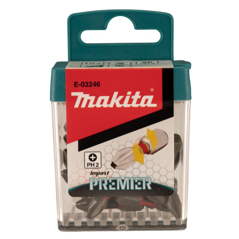 MAKITA E-03246 - SADA TORZNÍ BIT ŘADY IMPACT PREMIER (C-FORM),PH2-25MM,15KS - MAKITA NÁHRADNÍ DÍLY