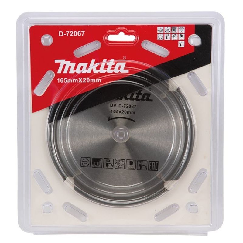 MAKITA D-72067 - PCD PILOVÝ KOTOUČ 165X20MM 4T NA VLÁKNOCEMENTOVÉ DESKY - MAKITA NÁHRADNÍ DÍLY