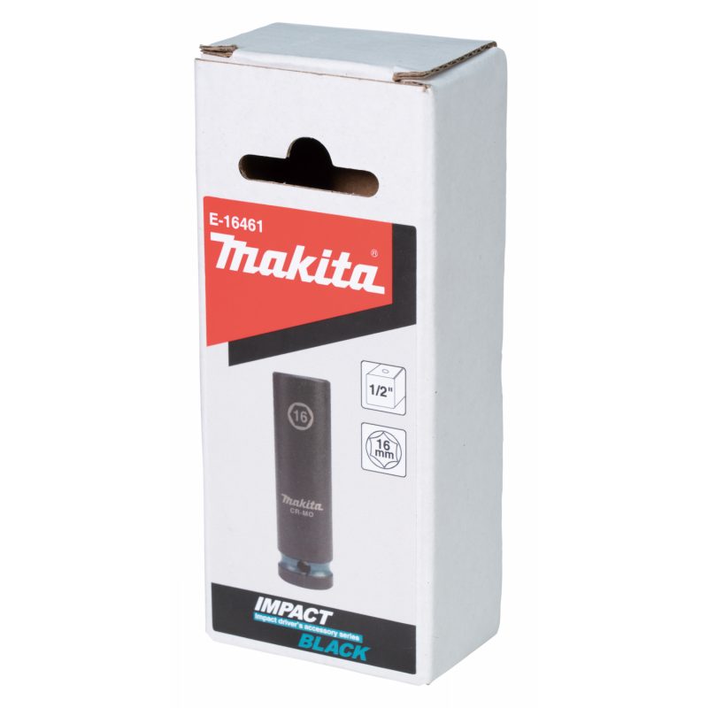 MAKITA E-16461 - KLÍČ NÁSTRČNÝ PRODLOUŽENÝ 1/2", ČTYŘHRAN, IMPACT BLACK, 16MM - NÁSTROJE ČTYŘHRAN 1/2" - PŘÍSLUŠENSTVÍ MAKITA