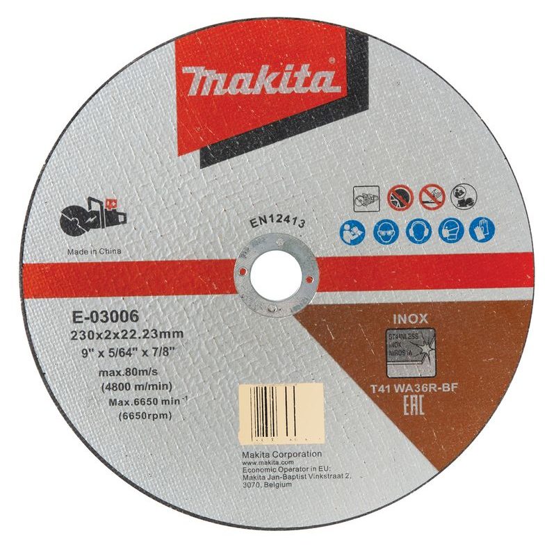 MAKITA E-03006 - KOTOUČ ŘEZNÝ NEREZ 230X2.0X22.23MM - MAKITA NÁHRADNÍ DÍLY