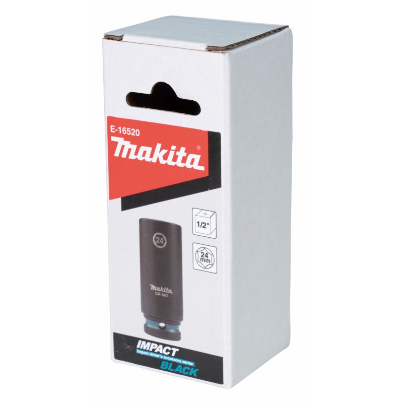MAKITA E-16520 - KLÍČ NÁSTRČNÝ PRODLOUŽENÝ 1/2", ČTYŘHRAN, IMPACT BLACK, 24MM - NÁSTROJE ČTYŘHRAN 1/2" - PŘÍSLUŠENSTVÍ MAKITA