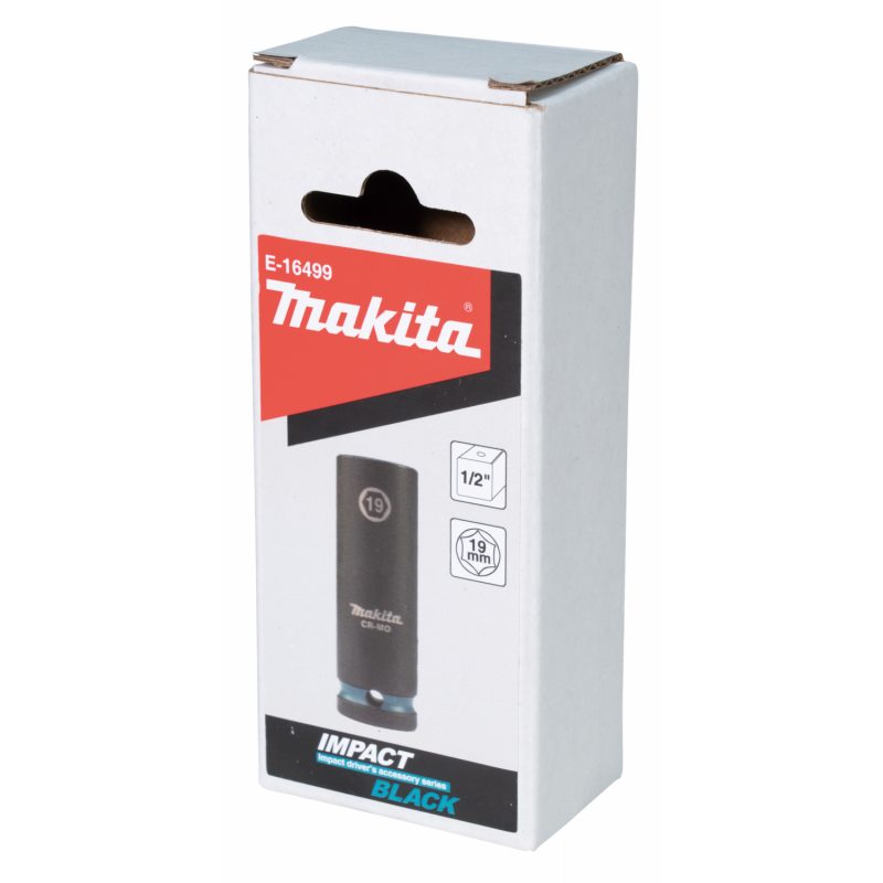 MAKITA E-16499 - KLÍČ NÁSTRČNÝ PRODLOUŽENÝ 1/2", ČTYŘHRAN, IMPACT BLACK, 19MM - NÁSTROJE ČTYŘHRAN 1/2" - PŘÍSLUŠENSTVÍ MAKITA