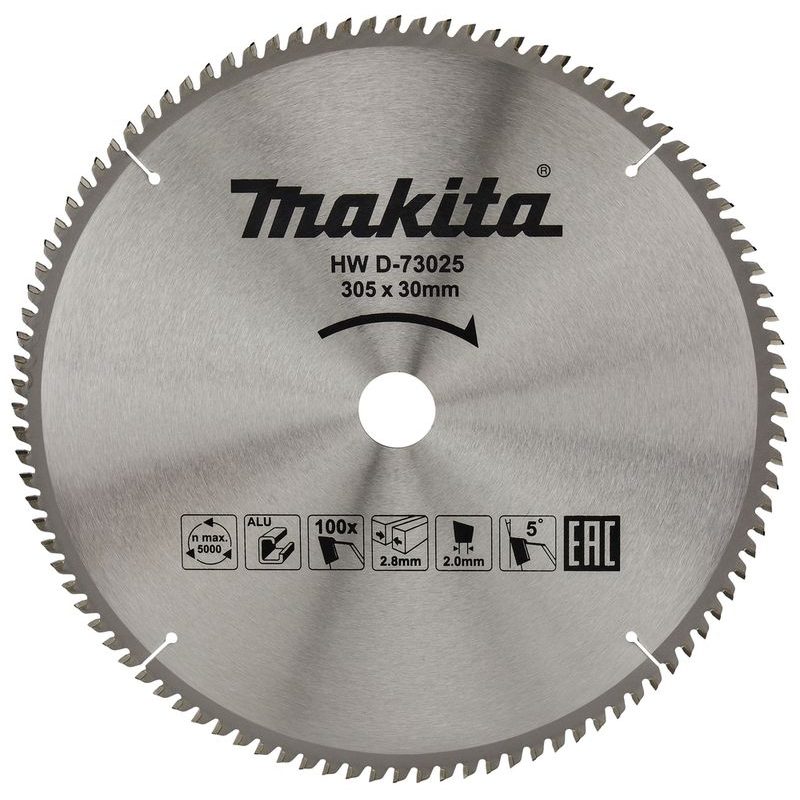 MAKITA D-73025 - KOTOUČ PILOVÝ HLINÍK TCT 305X2.8X30MM 100Z NEW D-81963 - MAKITA NÁHRADNÍ DÍLY