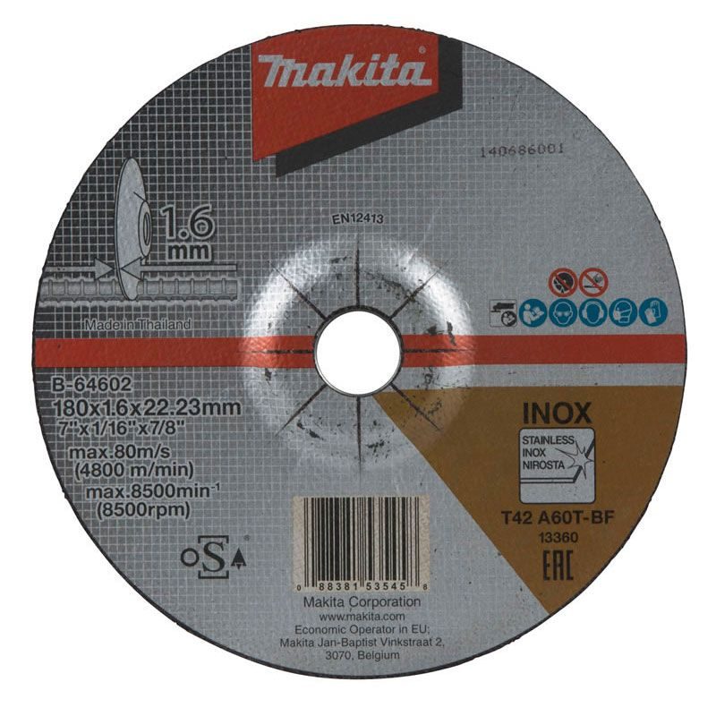 MAKITA B-64602 - KOTOUČ ŘEZNÝ NEREZ 180X1.6X22.23MM=NEW E-25018 - NEROZŘAZENO - PŘÍSLUŠENSTVÍ MAKITA