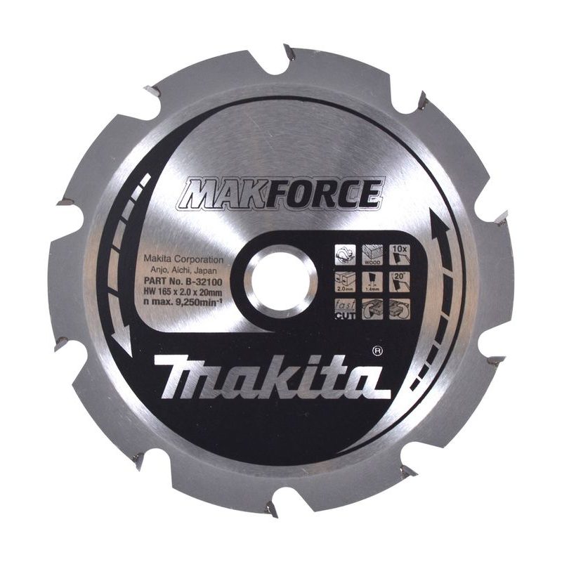 MAKITA B-32100 - KOTOUČ PILOVÝ DŘEVO MAKFORCE 165X2X20MM 10Z = OLD B-08159 - MAKITA NÁHRADNÍ DÍLY