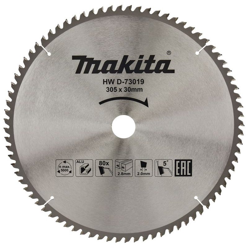 MAKITA D-73019 - KOTOUČ PILOVÝ HLINÍK TCT 305X2.8X30MM 80Z=NEWD-81898 - MAKITA NÁHRADNÍ DÍLY
