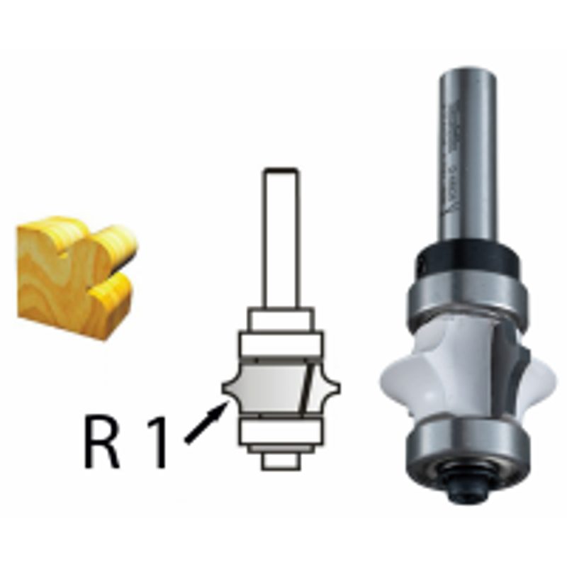 MAKITA D-48826 - PROFILOVÁ FRÉZA S LOŽISKEM STOPKA 8 MM,25,4X13X61,2 MM STOP - MAKITA NÁHRADNÍ DÍLY