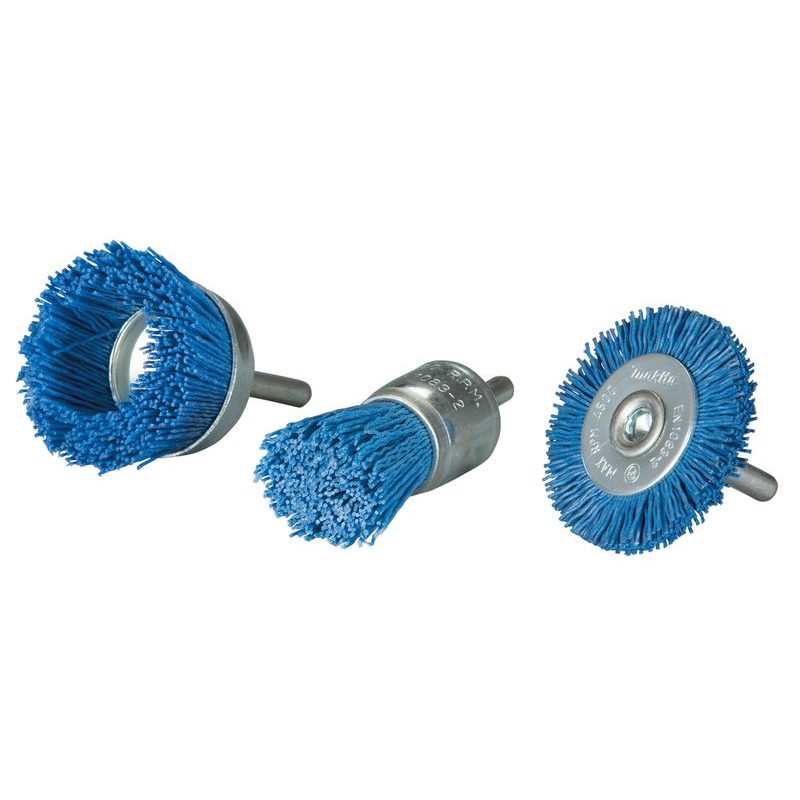 MAKITA D-70758 - SADA NYLONOVÝCH KARTÁČŮ PRO JEMNÉ BROUŠENÍ 3 KS V BLISTRU - MAKITA NÁHRADNÍ DÍLY