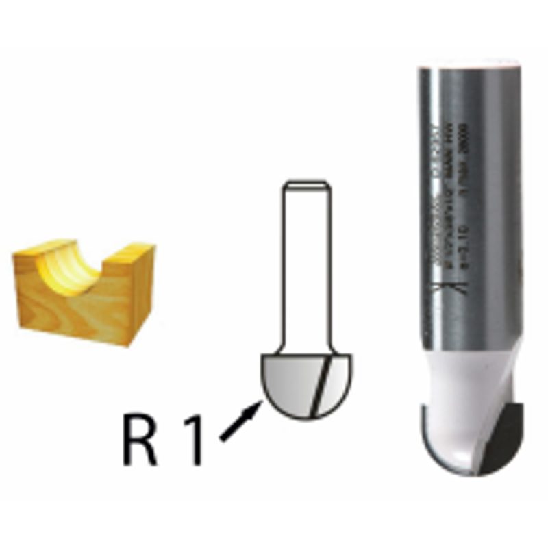 MAKITA D-48016 - ŽLÁBKOVACÍ FRÉZA STOPKA 8 MM,15,8X12,7X45 MM - MAKITA NÁHRADNÍ DÍLY