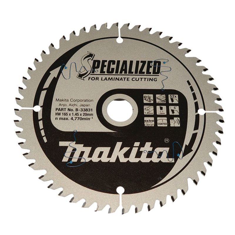 MAKITA B-33831 - KOTOUČ PILOVÝ LAMINO SPECIALIZED 165X1.5X20MM 52Z = OLD B-29452 - MAKITA NÁHRADNÍ DÍLY