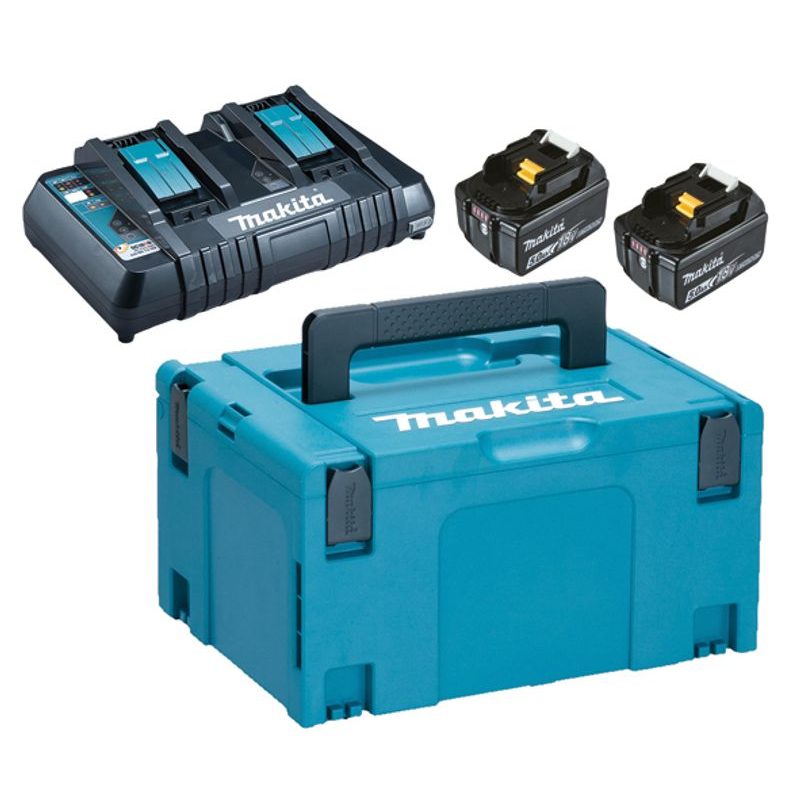 MAKITA 197629-2 - SADA LI-ION LXT 18V 2XBL1850B+DC18RD+MAKPAC - SADY AKUMULÁTORŮ S NABÍJEČKOU - PŘÍSLUŠENSTVÍ MAKITA