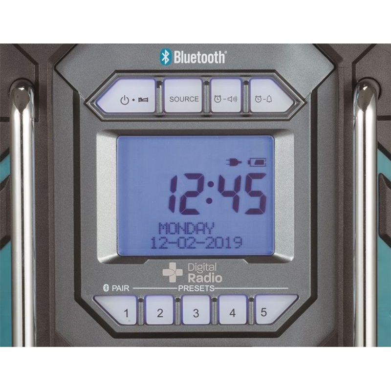 MAKITA DMR301 - AKU RÁDIO S NABÍJEČKOU, DAB, BLUETOOTH, LI-ION CXT 10,8/12V,LXT14,4/18V Z - AKU STAVEBNÍ RÁDIA MAKITA - AKUMULÁTOROVÉ STROJE MAKITA