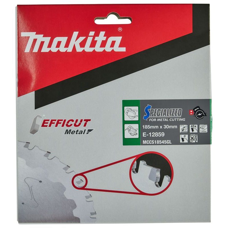 MAKITA E-12859 - KOTOUČ PILOVÝ OCEL EFFICUT 185X1.4X30MM 45Z PRO CS002G - MAKITA NÁHRADNÍ DÍLY