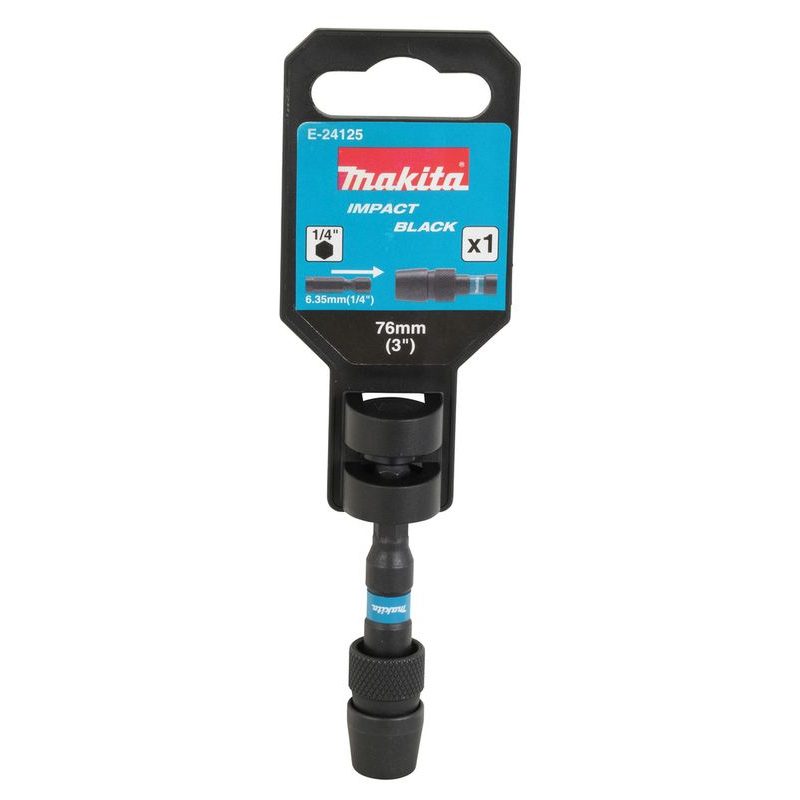 MAKITA E-24125 - DRŽÁK BITŮ ŠESTIHRAN 1/4" IMPACT BLACK 76 MM - SADY NÁŘADÍ, BITŮ, VRTÁKŮ A JINÉ SADY - PŘÍSLUŠENSTVÍ MAKITA