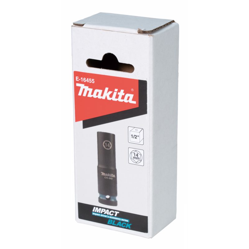 MAKITA E-16455 - KLÍČ NÁSTRČNÝ PRODLOUŽENÝ 1/2", ČTYŘHRAN, IMPACT BLACK, 14MM - NÁSTROJE ČTYŘHRAN 1/2" - PŘÍSLUŠENSTVÍ MAKITA