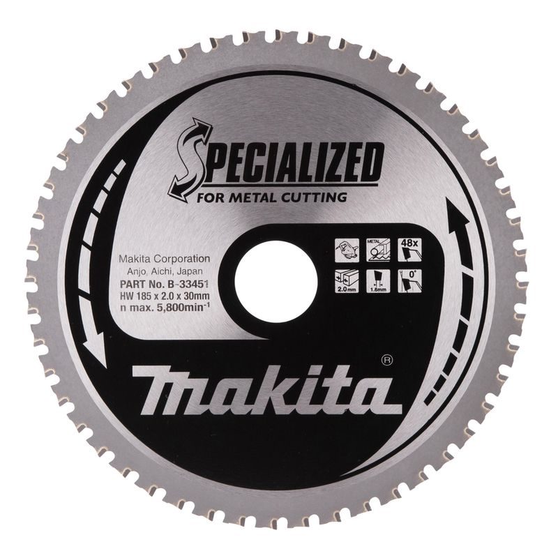 MAKITA B-33451 - KOTOUČ PILOVÝ OCEL SPECIALIZED 185X2X30MM 48Z = OLD B-09787 - PILOVÉ KOTOUČE - PŘÍSLUŠENSTVÍ MAKITA