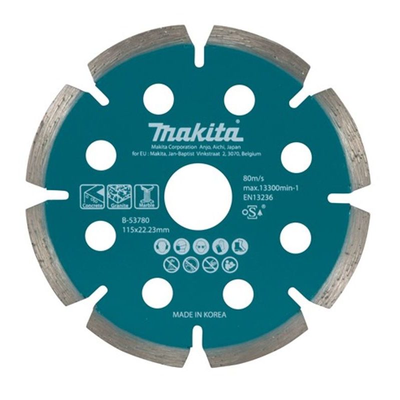 MAKITA B-53780 - KOTOUČ ŘEZNÝ DIAMANTOVÝ 115X1.6X22.23MM PRO AKU ÚHLOVÉ BRUSKY - OSTATNÍ PŘÍSLUŠENSTVÍ - PŘÍSLUŠENSTVÍ MAKITA