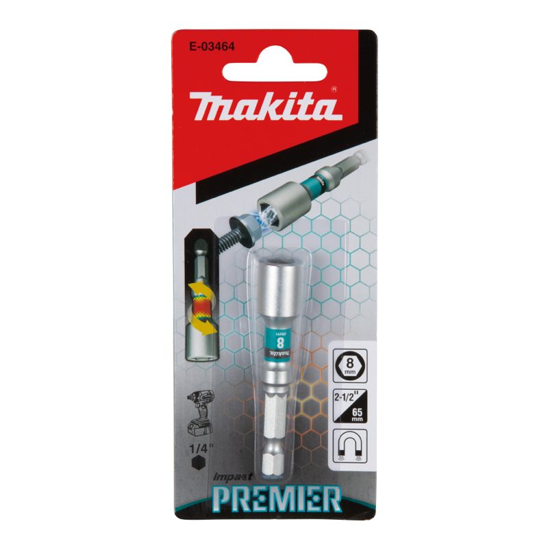 MAKITA E-03464 - TORZNÍ OŘECH ŘADY IMPACT PREMIER-MAGNETICKÝ, H8-65MM,1PC=OLDB-28569 - MAKITA NÁHRADNÍ DÍLY