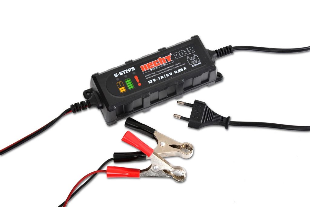 Hecht battery charger 2012 trickle charger for catteries 6-12 V, 4Ah for up to 120 AHV/LED display . 