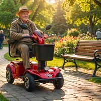 Electric mobility scooter - HECHT WISE RED