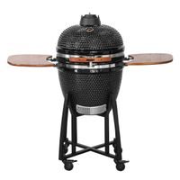Ceramic charcoal garden grill - HECHT FERNO BLACK
