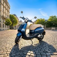 Retro look e-scooter - HECHT CITIS BLUE