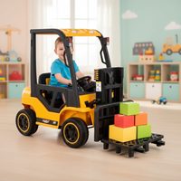 Accu forklift for kids - HECHT 52108 YELLOW