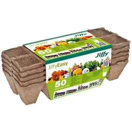 Peat Container Jiffystrips® 5-50, 4.5 x 4.5 cm - tray of 10 pcs. 5 trays per pack.