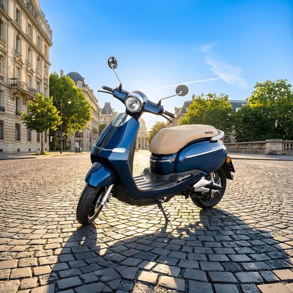 Retro look e-scooter - HECHT CITIS BLUE
