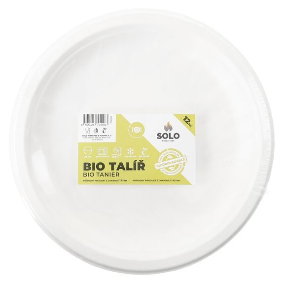 SOLO Round Plate 23 cm / 12 pcs