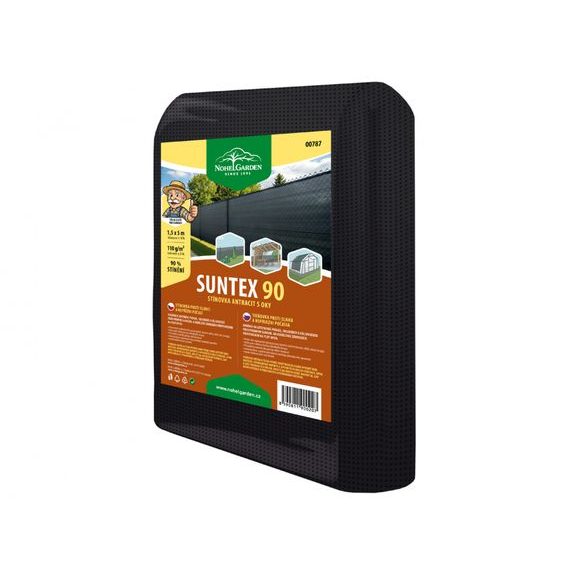 Stínovka PE SUNTEX 90 S OKY ANTRACIT 1,5 x 5 m
