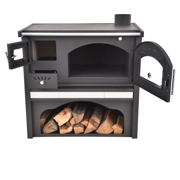 Wood stoves with oven - HECHT VULCANUS BEIGE