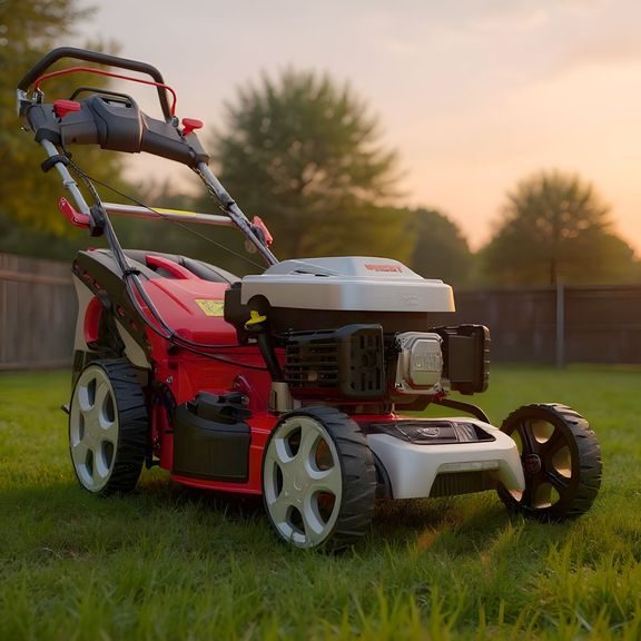 Petrol lawn mower with self propelled system - HECHT 5534 SX 5 in 1