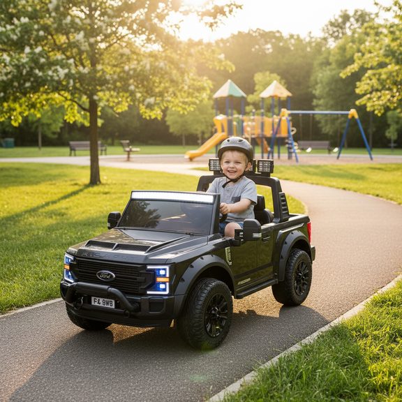 Children's cordless car - FORD F450 BLACK