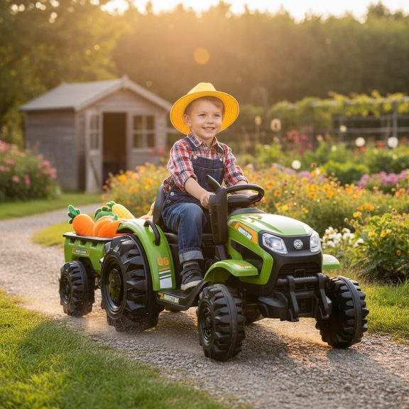 Accu tractor - HECHT 50435 GREEN